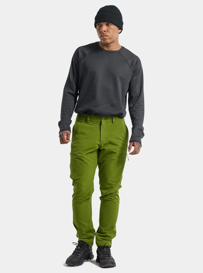 Green Burton Winter Shelter Brushed Men's Pants | POXKIC709