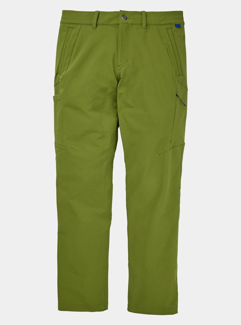 Green Burton Winter Shelter Brushed Men\'s Pants | POXKIC709