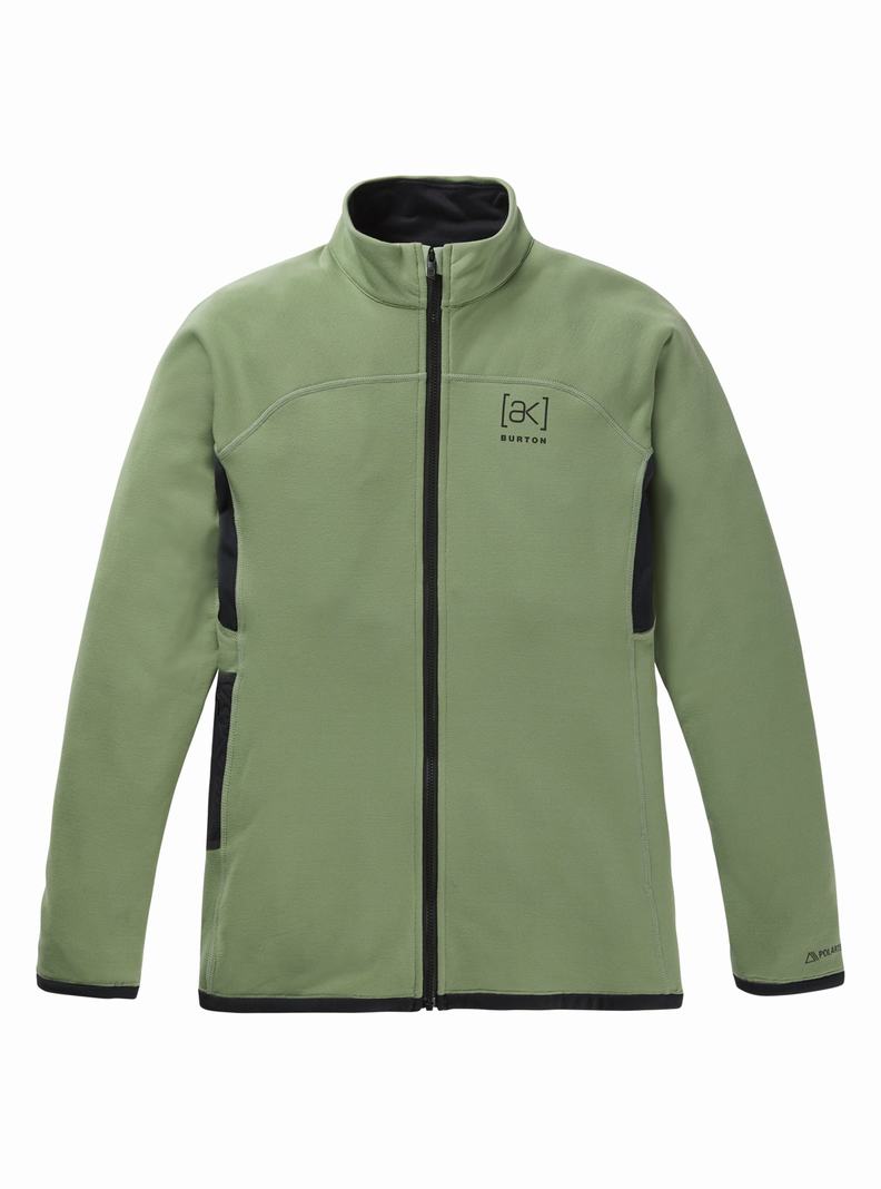 Green Burton [ak] Baker Power Stretch® Full-Zip Fleece Women\'s Sweatshirts | OQLVFW752