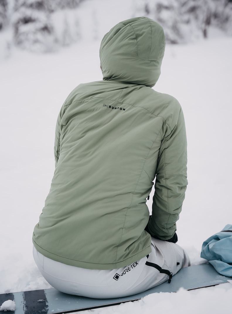 Green Burton [ak] Helium Hooded Stretch Insulated Women's Ski Jackets | YHFOGS684