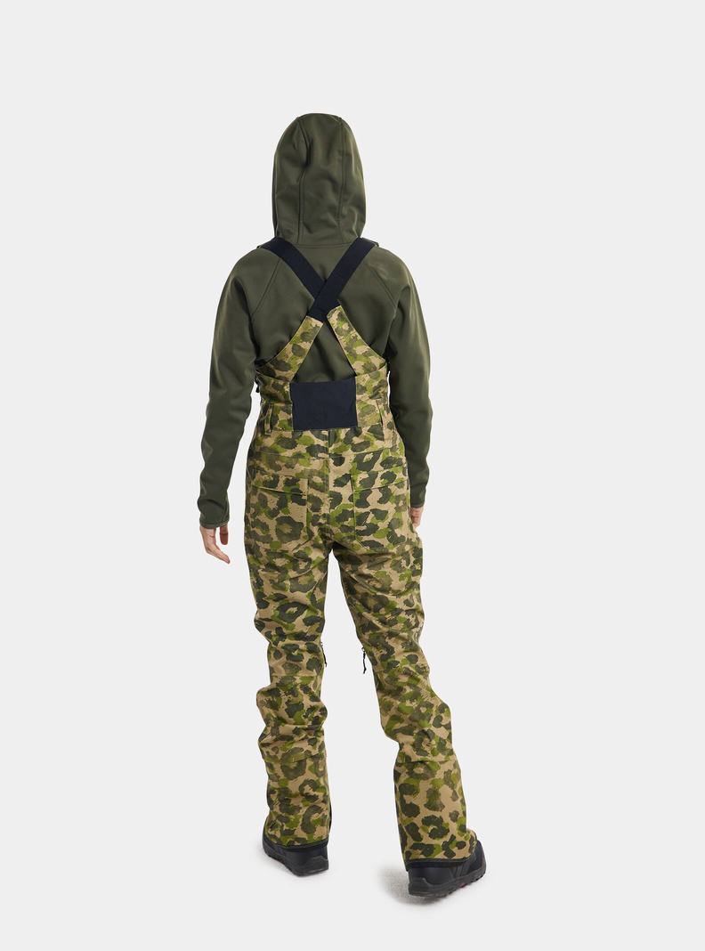 Green / Camo Burton Avalon 2L Women's Bibs | VSFOWM319