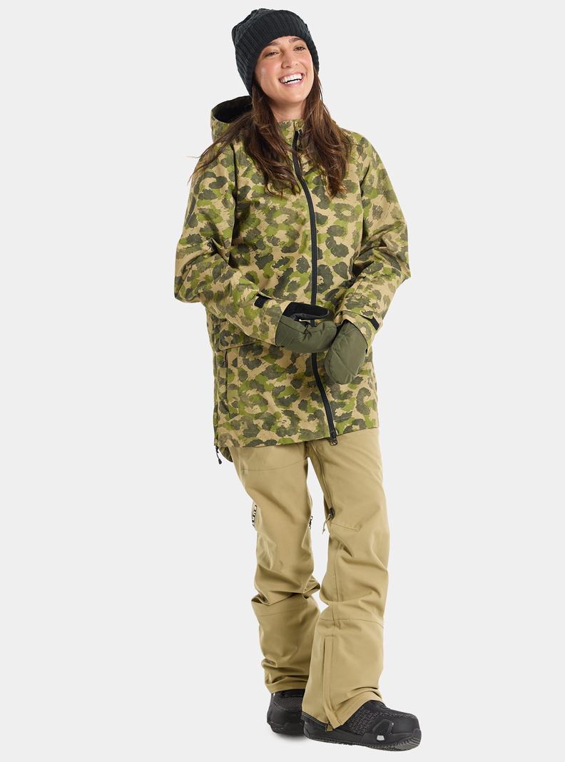 Green / Camo Burton Lalik 2L Women's Ski Jackets | JAEGXL940