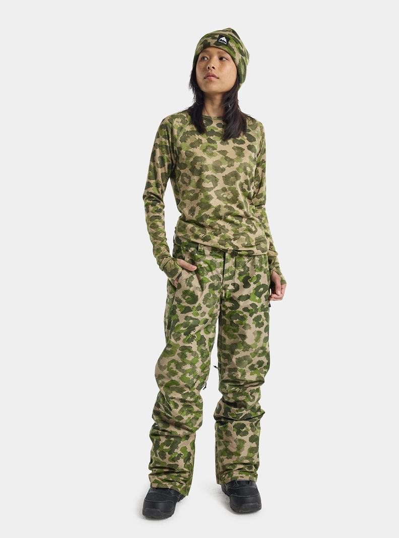 Green / Camo Burton Powline GORE-TEX 2L Insulated Women's Ski Pants | RCEIDQ045