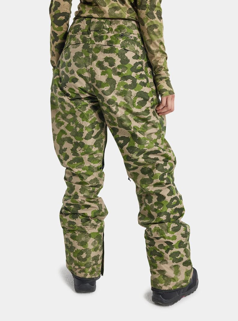 Green / Camo Burton Powline GORE-TEX 2L Insulated Women's Ski Pants | RCEIDQ045