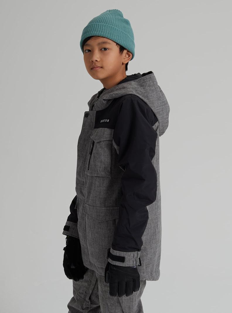 Grey / Black Burton Covert 2L Kids' Ski Jackets | NVCLMP720