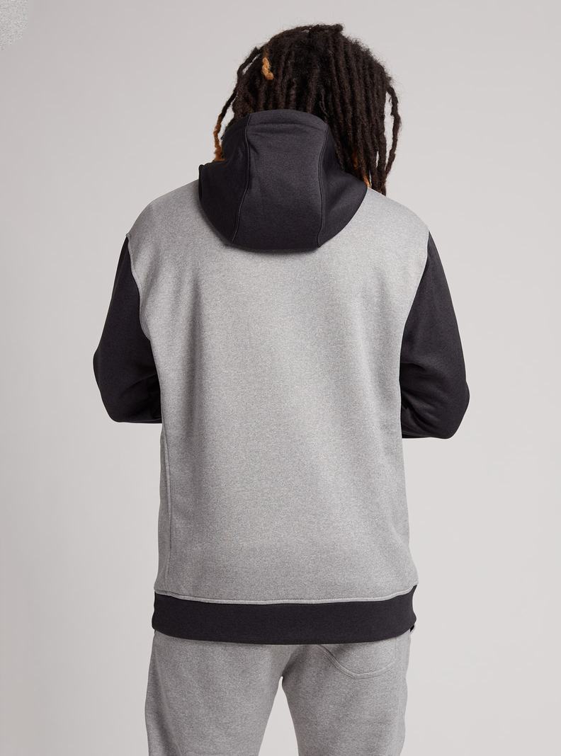 Grey / Black Burton Oak Pullover Men's Hoodies | GTAUOH786