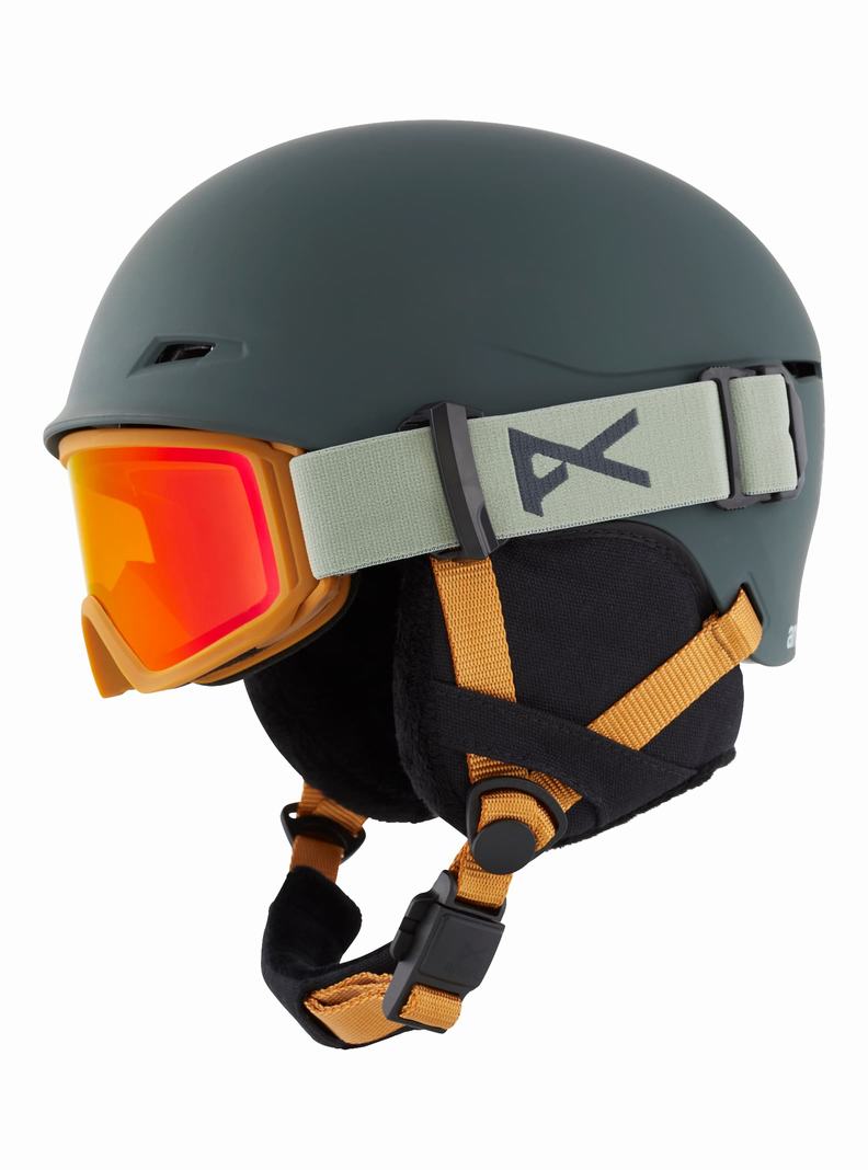 Grey Burton Anon Define Kids' Snowboard Helmets | CJRMWV894