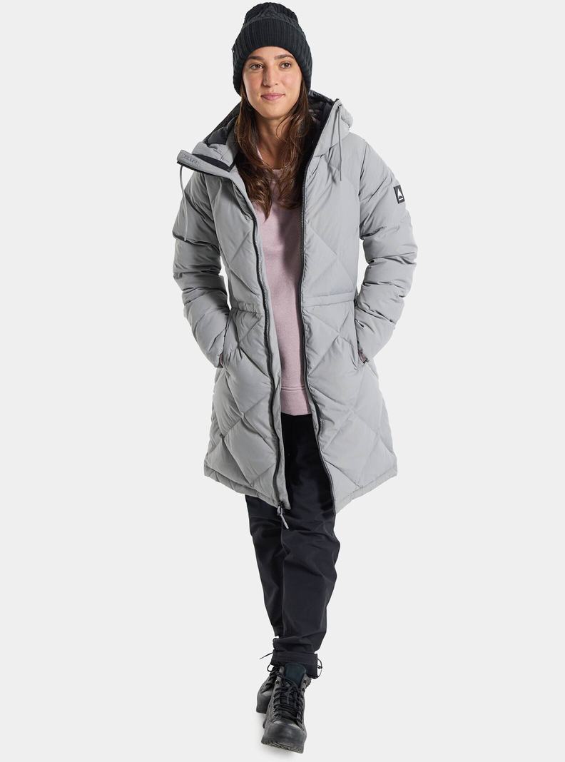 Grey Burton Chescott Down Women's Ski Jackets | IONHPG963