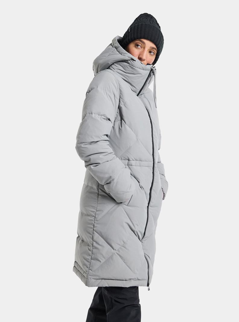 Grey Burton Chescott Down Women's Ski Jackets | IONHPG963