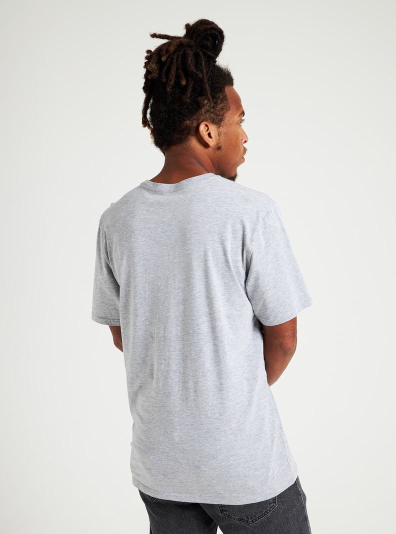 Grey Burton Classic Short Sleeve Men's T-Shirts | KBDRIH731