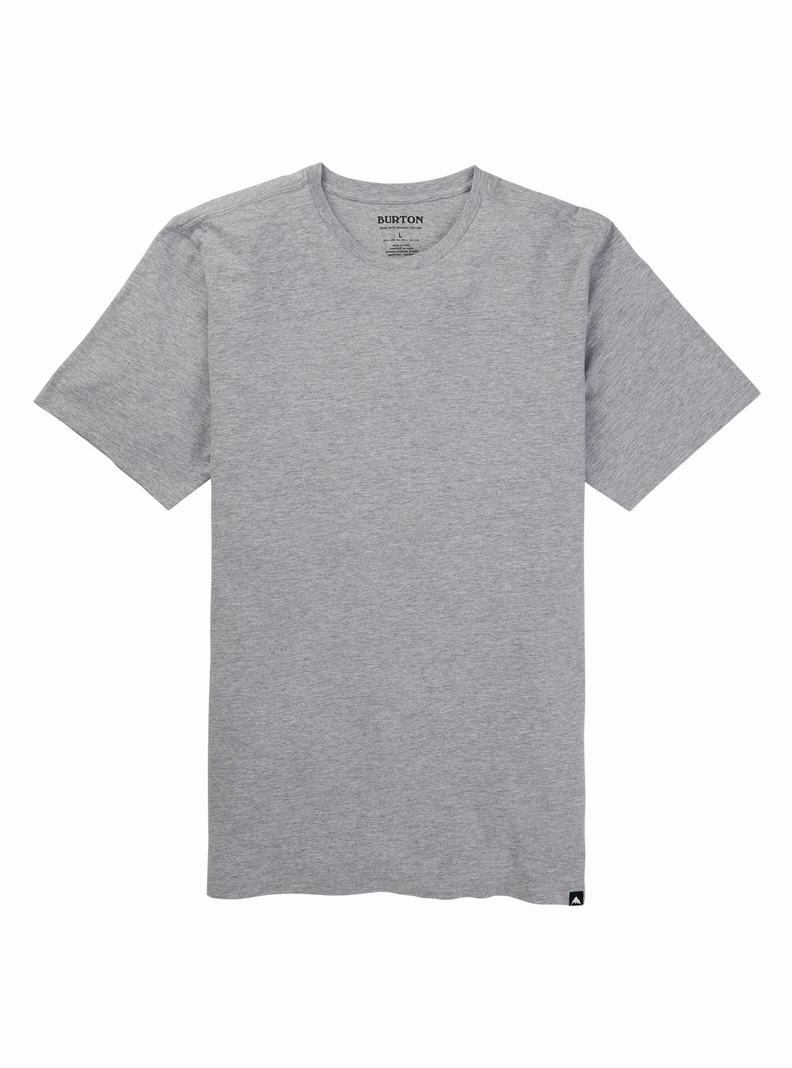 Grey Burton Classic Short Sleeve Men\'s T-Shirts | KBDRIH731