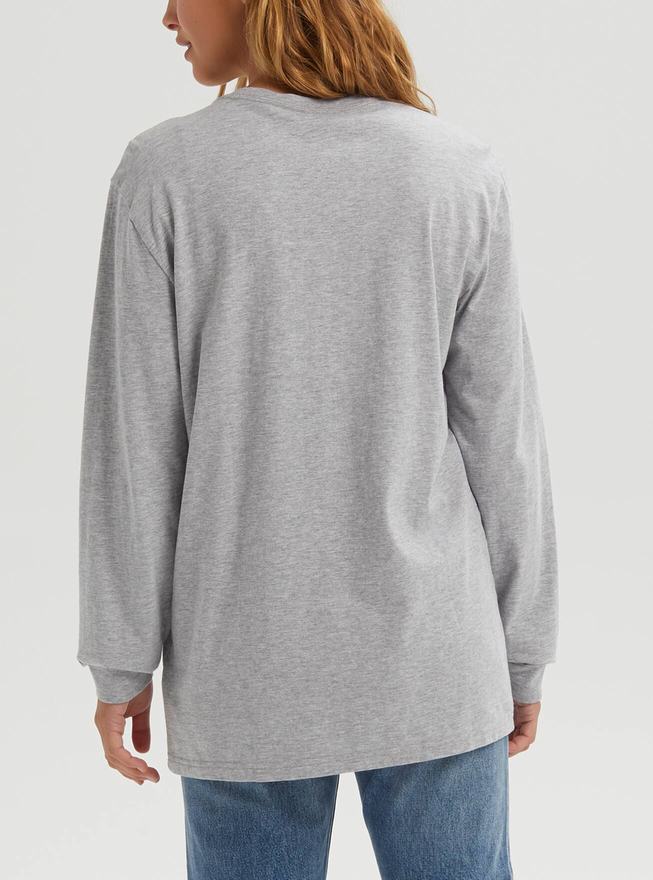 Grey Burton Colfax Long Sleeve Men's T-Shirts | MYAWPN607