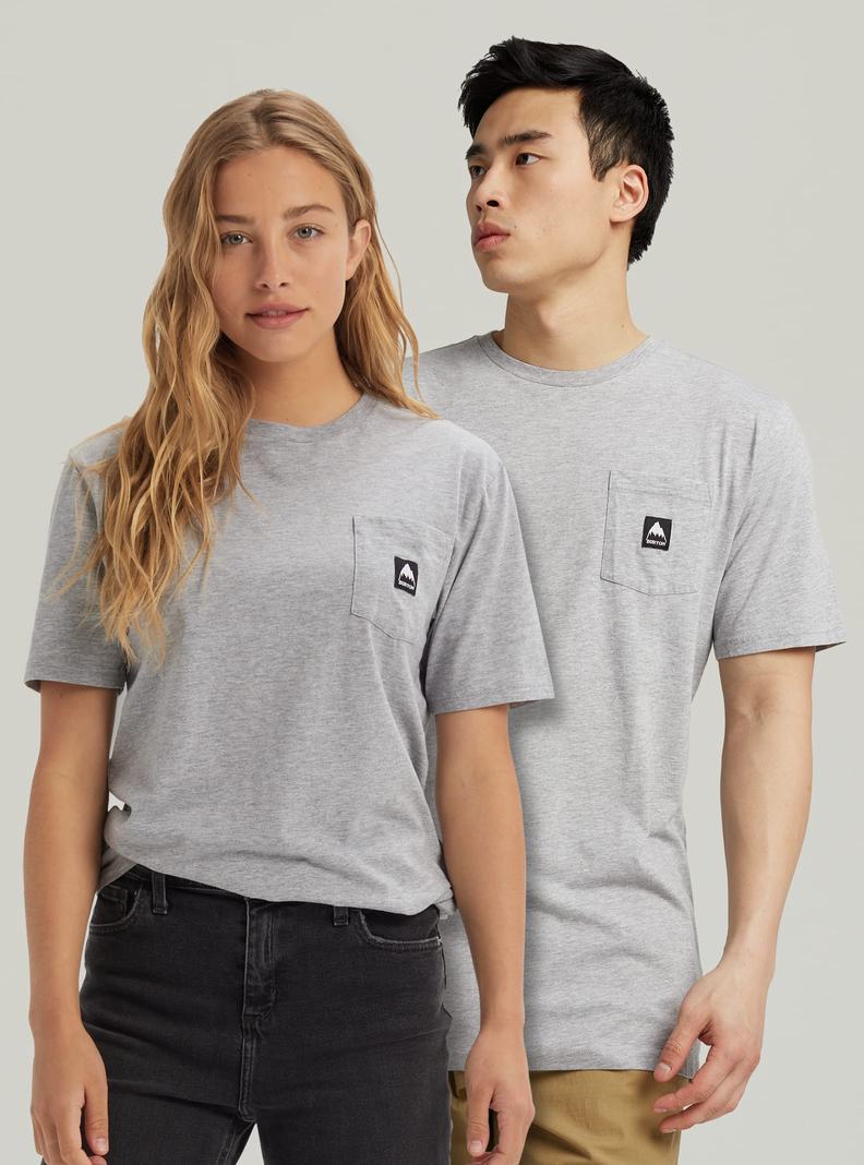 Grey Burton Colfax Short Sleeve Women's T-Shirts | KOLGUP362