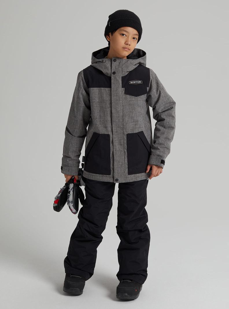 Grey Burton Dugout 2L Kids' Ski Jackets | LCAMEV150