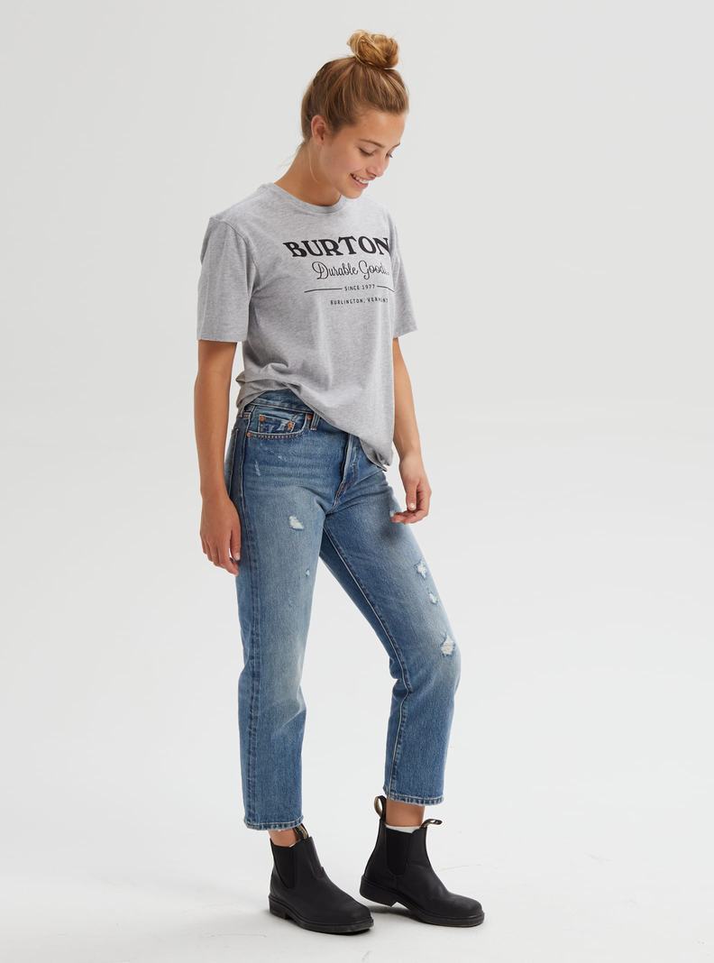 Grey Burton Durable Goods Short Sleeve Women's T-Shirts | AFQNTG914