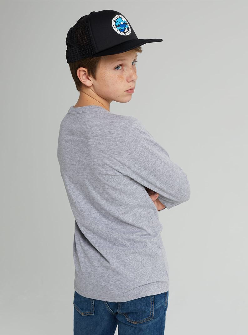 Grey Burton Elite Long Sleeve Kids' T-Shirts | PTWMRI795