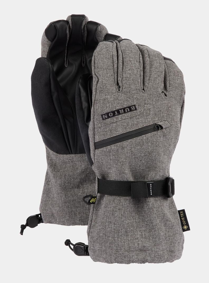 Grey Burton GORE-TEX Men\'s Ski Gloves | GCFTXU501