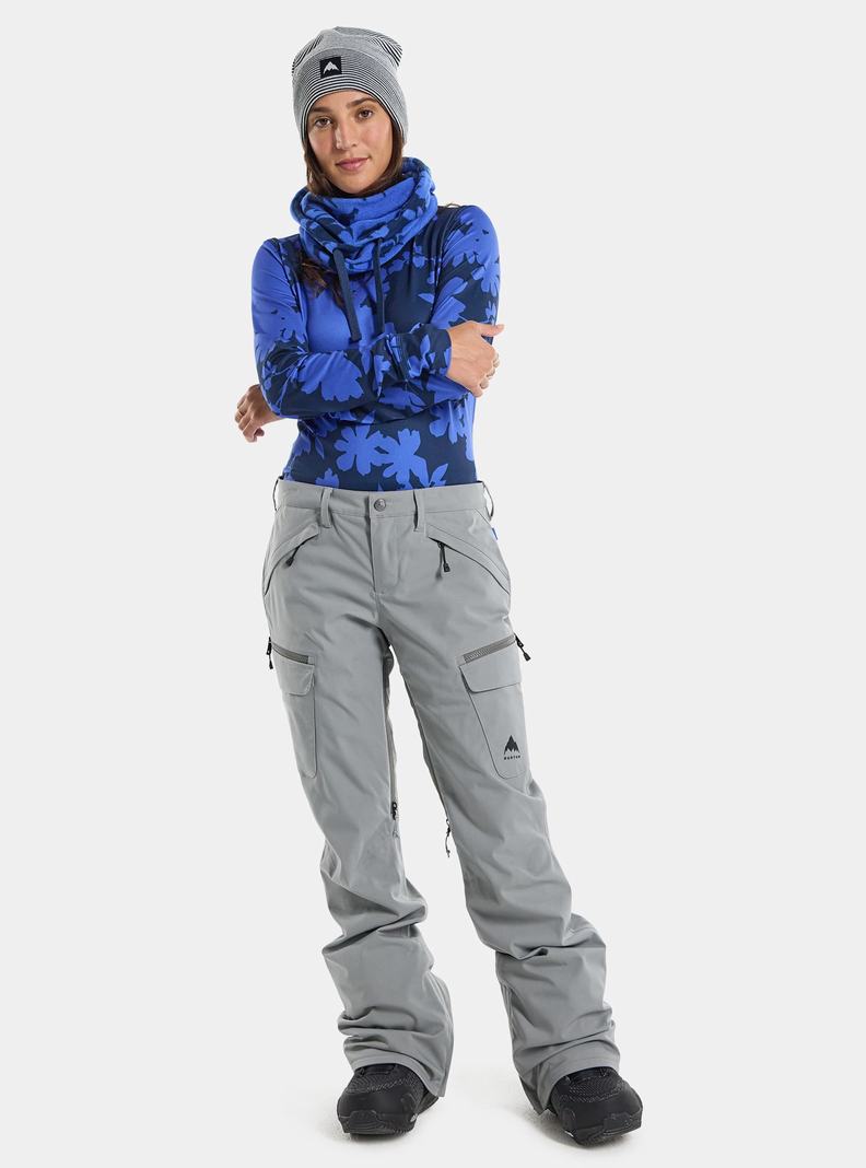 Grey Burton Gloria Stretch 2L (Short) Women's Ski Pants | KWESOP784