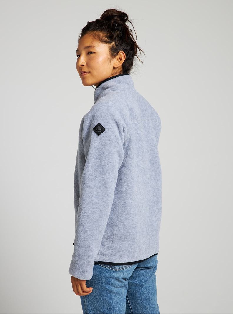 Grey Burton Hearth Fleece Pullover Women's Sweatshirts | ZNCXYG432