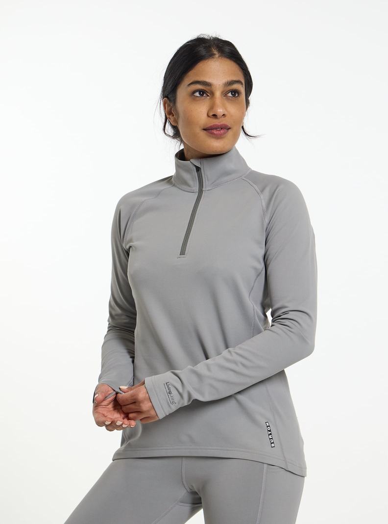 Grey Burton Heavyweight X Base Layer Quarter-Zip Women's Base Layer Top | QFRJLC271