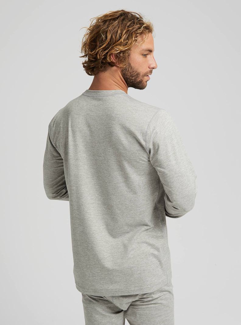 Grey Burton Midweight Base Layer Crewneck Men's Base Layer Top | MPZIGT823