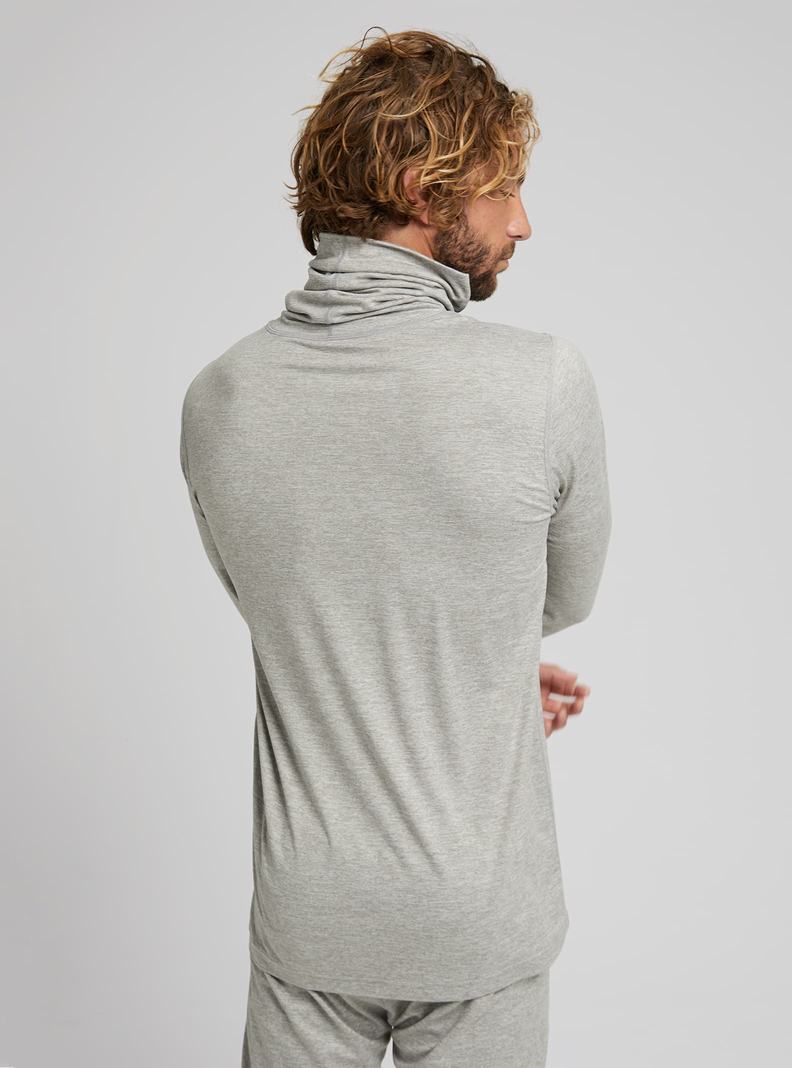 Grey Burton Midweight Base Layer Long Neck Shirt Men's Base Layer Top | FJVBQW952