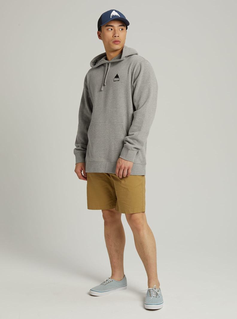 Grey Burton Mountain Pullover Men's Hoodies | GKBCME671