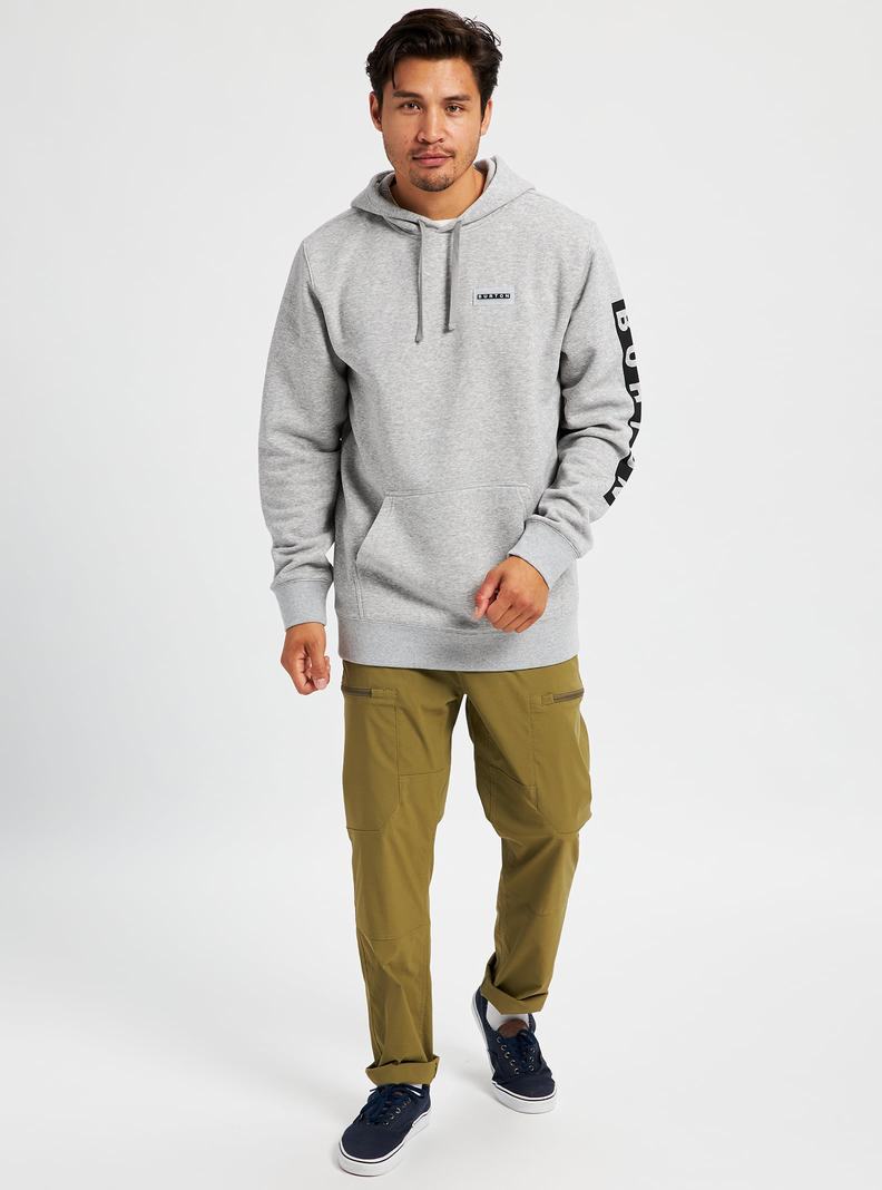 Grey Burton Vault Pullover Men's Hoodies | XLTDJE450