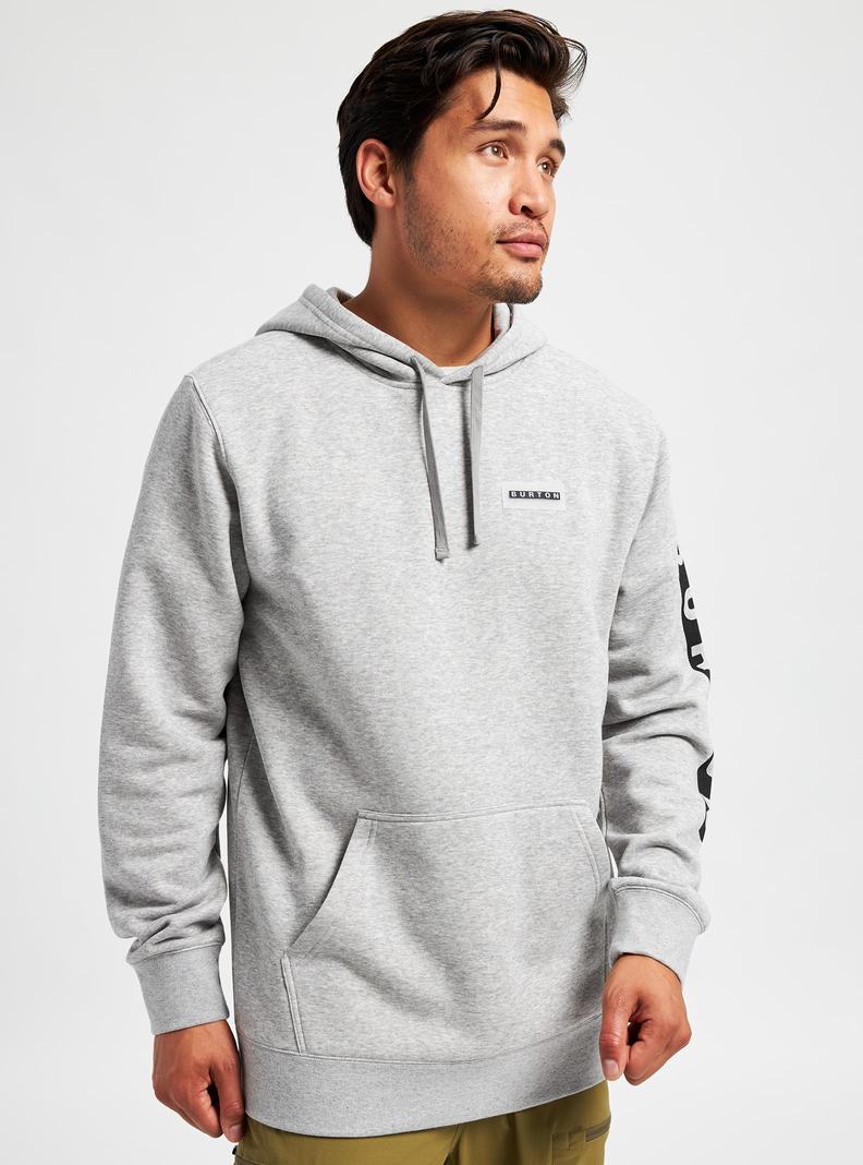 Grey Burton Vault Pullover Men's Hoodies | XLTDJE450