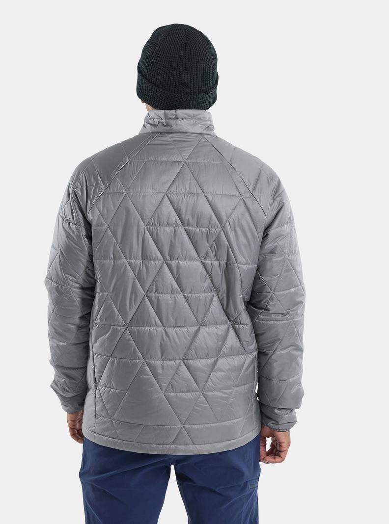 Grey Burton Versatile Heat Synthetic Insulated Men's Ski Jackets | OPWIDA735