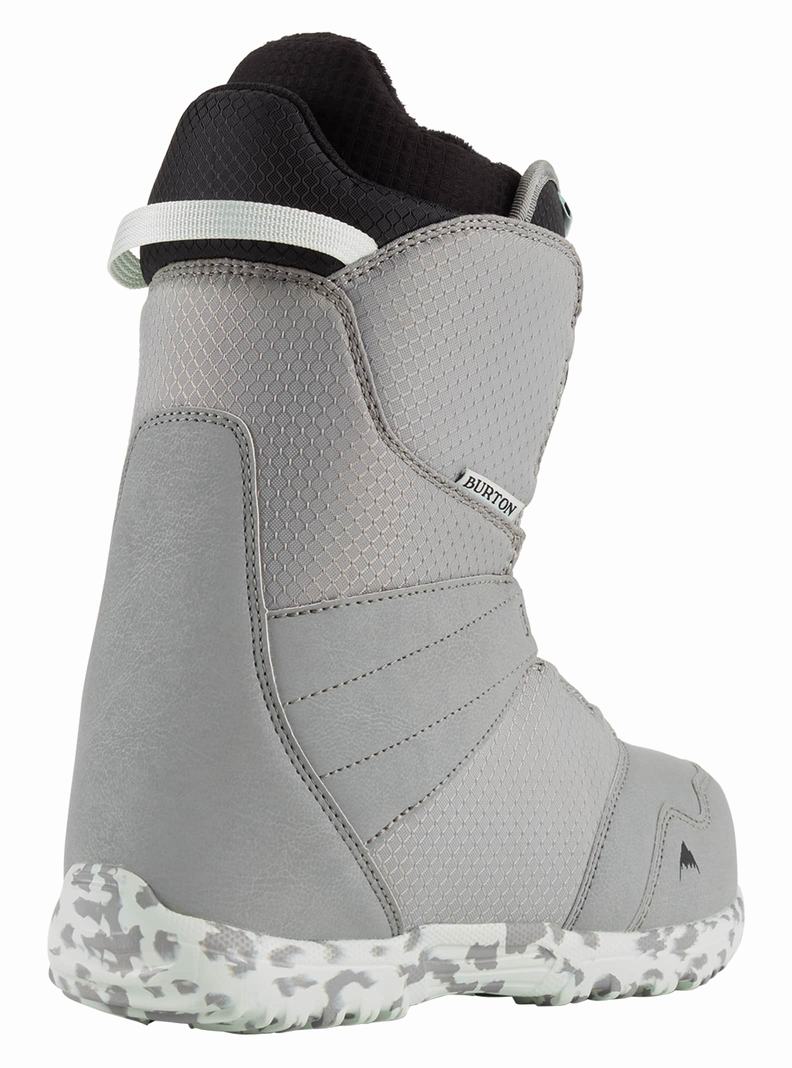 Grey Burton Zipline BOA® Kids' Snowboard Boots | ZTDPJO246