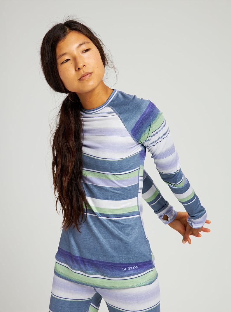 Grey Stripes Burton Lightweight X Women's Base Layer Top | ZCTQHW629