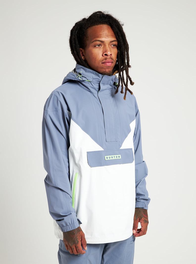 Grey / White Burton Freelight Men's Ski Jackets | TMZVRC167