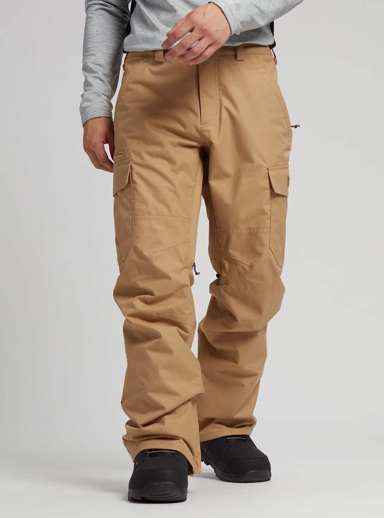 Khaki Burton 5L Cargo (Relaxed Fit) Men's Ski Pants | SUOITX543