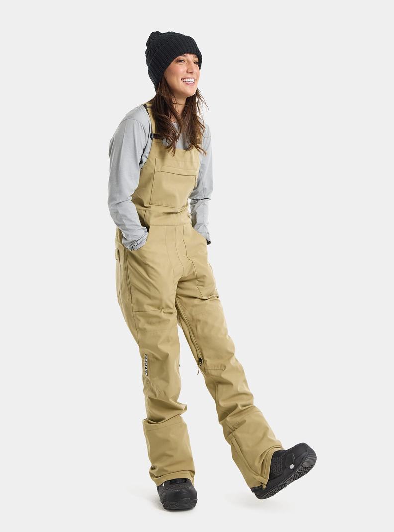 Khaki Burton Avalon 2L (Short) Women's Bibs | UENBCZ954