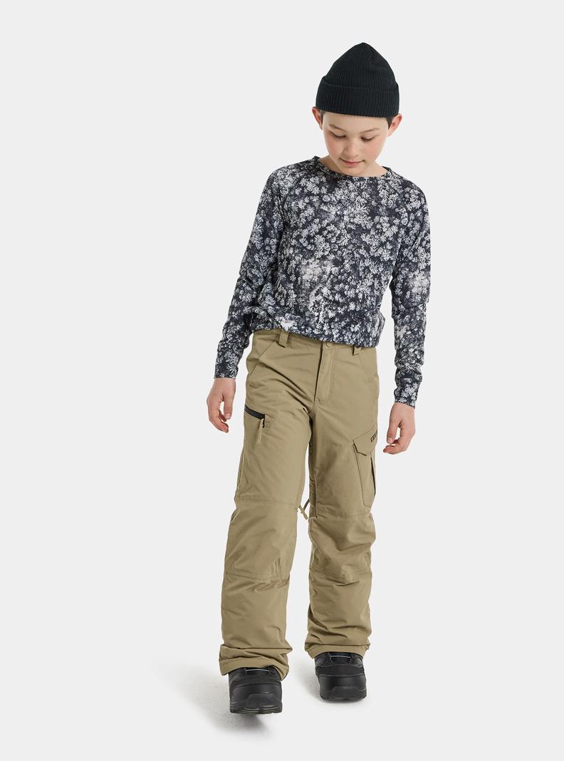 Khaki Burton Exile 2L Cargo Kids' Ski Pants | IFEKAH026