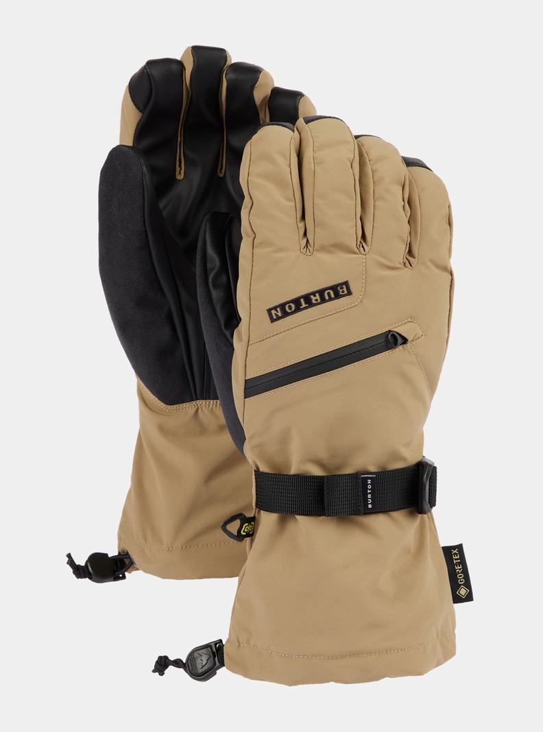 Khaki Burton GORE-TEX Men\'s Ski Gloves | YAIGJS129