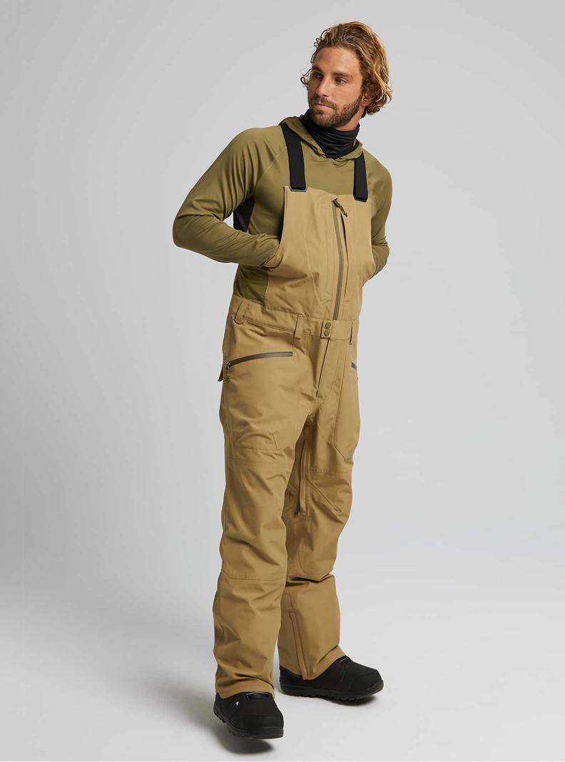 Khaki Burton Reserve GORE‑TEX 2L Men's Bibs | CFYEGI239