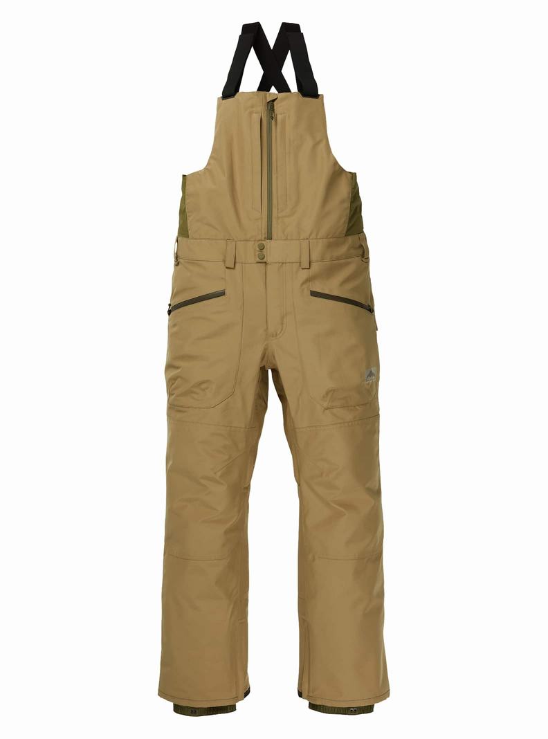 Khaki Burton Reserve GORE‑TEX 2L Men\'s Bibs | CFYEGI239