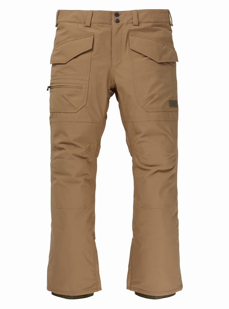 Khaki Burton Southside 2L (Slim Fit) Men\'s Ski Pants | DAHYGN413