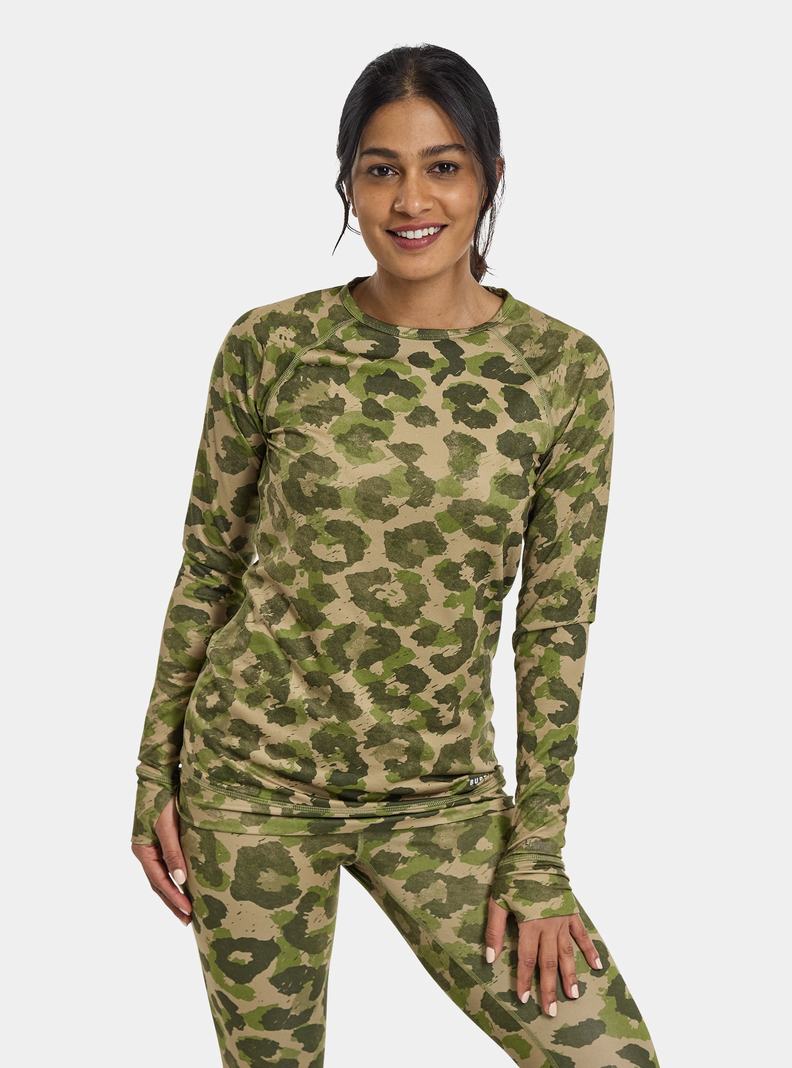 Khaki / Green Burton Lightweight X Women's Base Layer Top | QZWPTS041