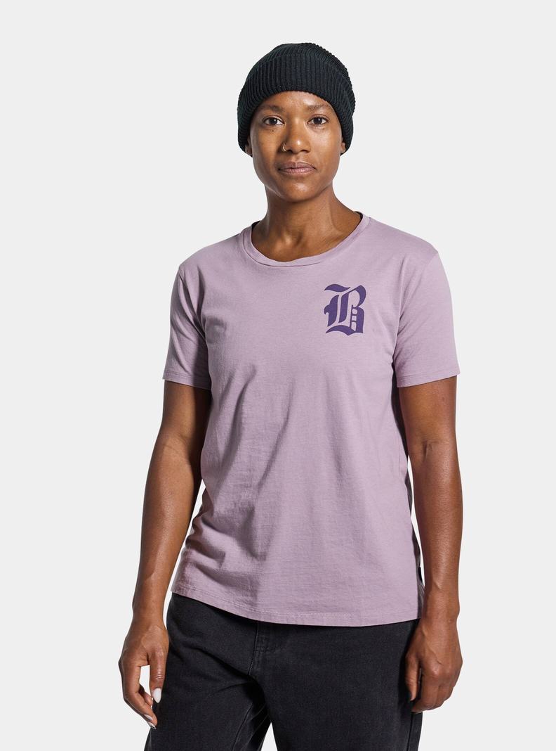 Lavender Burton Bradner Short Sleeve Women's T-Shirts | CYAXNV850