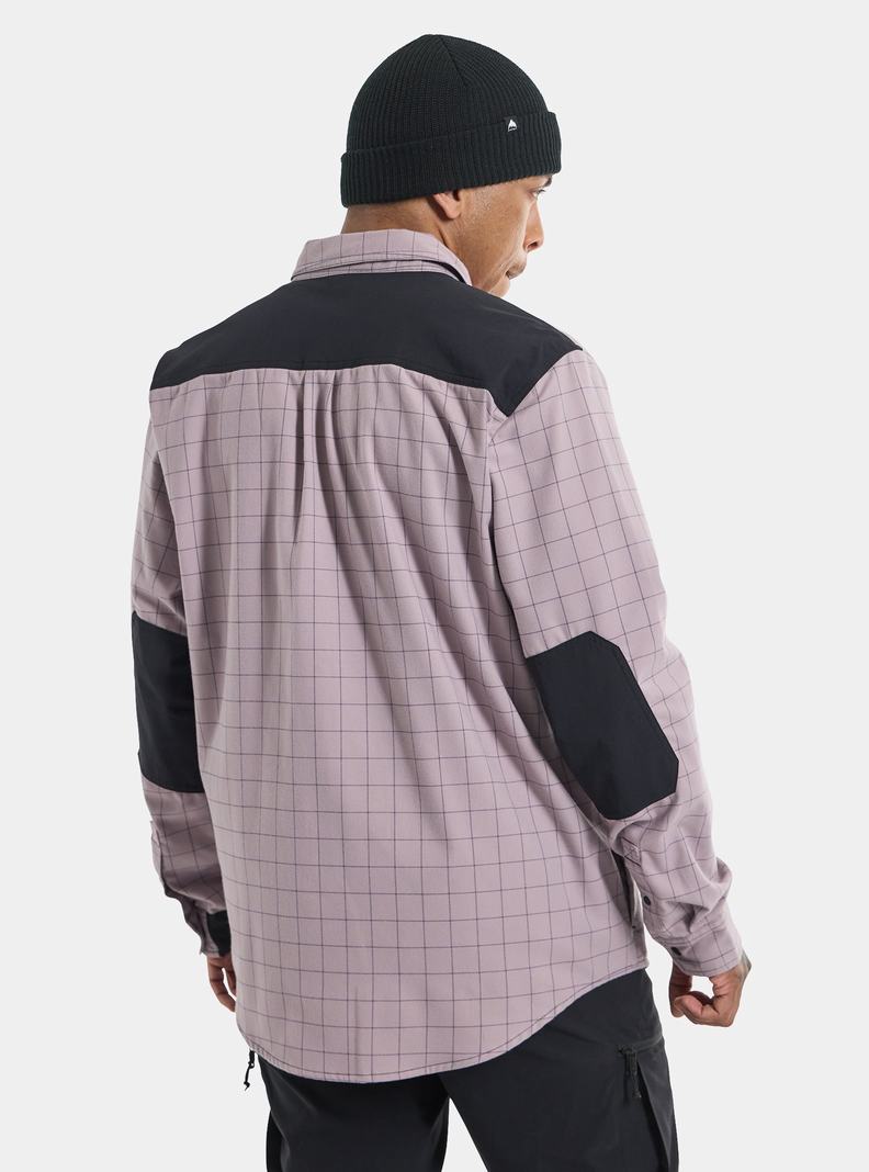 Lavender Burton Favorite Performance Long Sleeve Flannel Men's Shirts | MOPEHN803