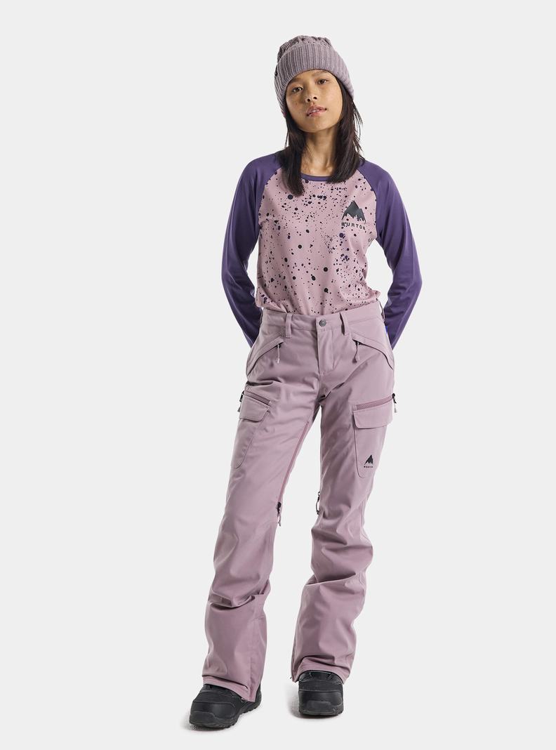 Lavender Burton Gloria Stretch 2L (Short) Women's Ski Pants | SDTAJY927