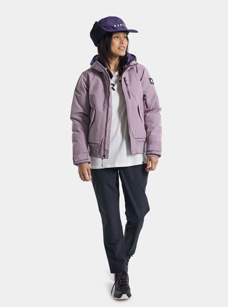 Lavender Burton Saxton Bomber Women's Ski Jackets | SLMTWU251