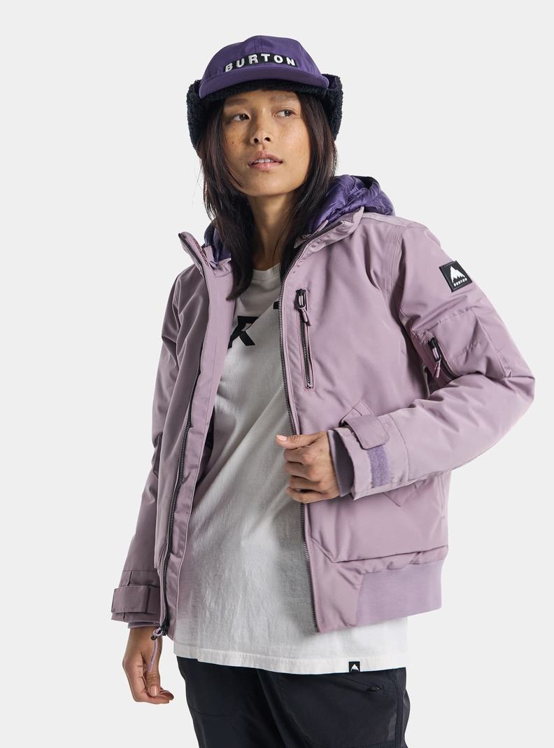 Lavender Burton Saxton Bomber Women's Ski Jackets | SLMTWU251