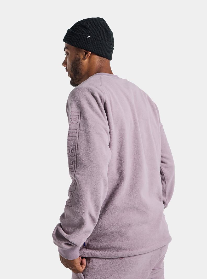 Lavender Burton Westmate Crewneck Fleece Men's Sweatshirts | NAJIEQ832