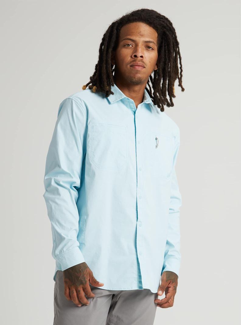 Light Turquoise Burton Multipath Utility Long Sleeve Shirt Men's Shirts | OWKCYZ319