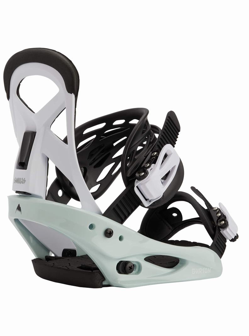 Mint / White Burton Smalls Re:Flex Kids\' Snowboard Bindings | CWHBKS052