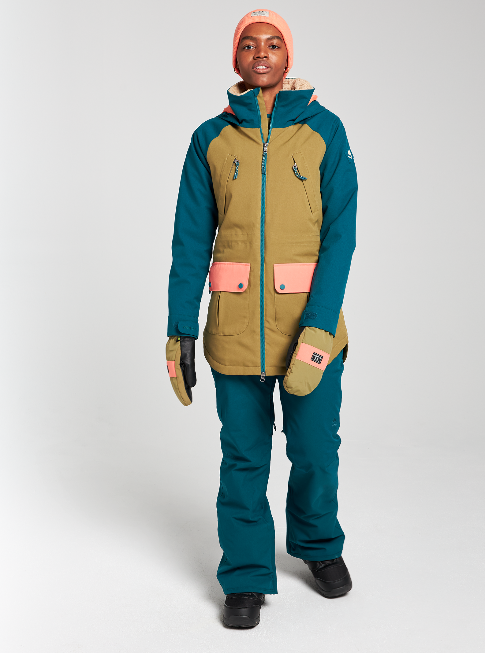 Olive / Blue Burton Prowess Women's Ski Jackets | XQGPKE852